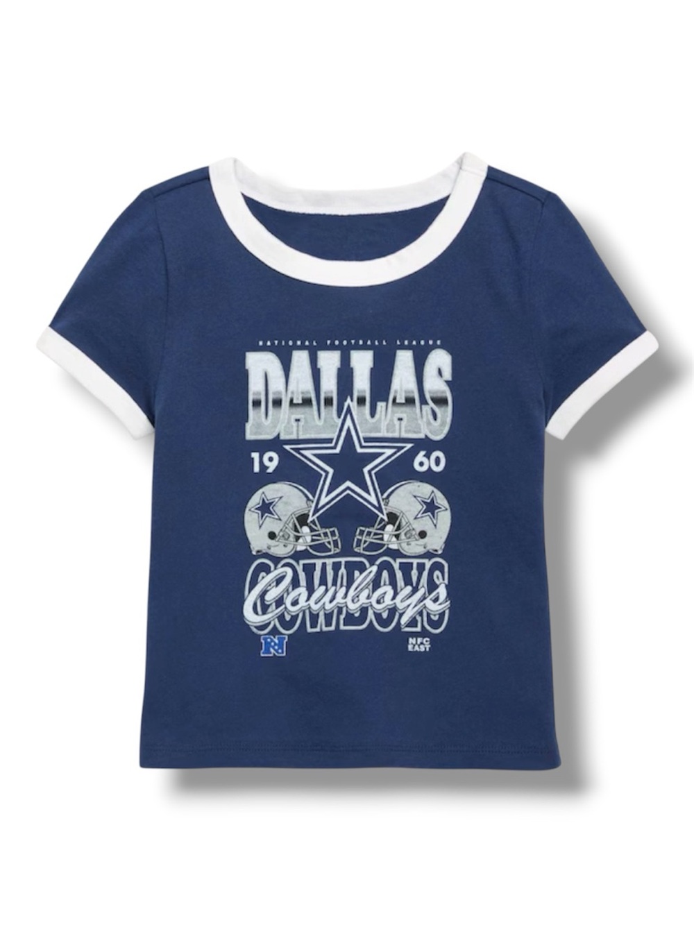 Kids NFL Dallas Cowboys Graphic Ringer T-Shirt - Size Medium (8) - NWT
